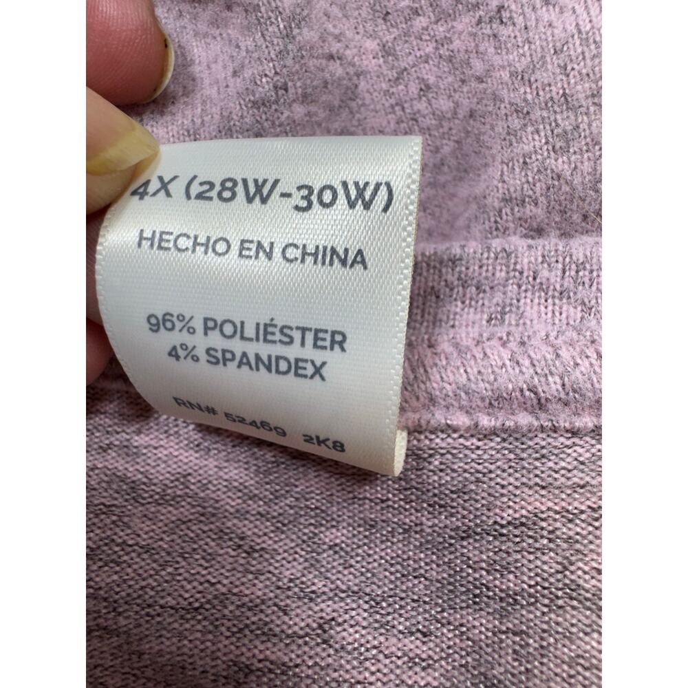 Terra & Sky Women’s 4X (28W-30W) Dusty Rose Sweater Pullover Romantic Feminine - Picture 11 of 15